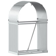 Porta-legna argentato 80 x 45 x 120 cm acciaio zincato Argento 02_0043797