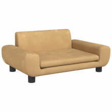 Cama para cão sofá confortável 70 x 45 x 33 cm veludo marrom 02_0042876
