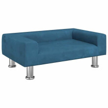 Cama para cachorro sofá confortável 70 x 45 x 26,5 cm veludo Azul 02_0042799