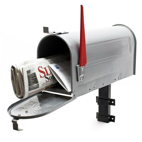 Us mailbox bacheca postale design americano argento-grigio montaggio a parete poste 16_0000331