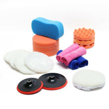 Spel van 19 stuks polijstaccessoires set spons pad doek polijsten slijpen