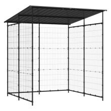 Capanno per biciclette - HELLOSHOP26 - 190 x 190 x 222 cm - Acciaio verniciato a polvere - Nero - Resistente alla ruggine