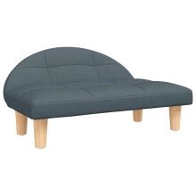 Cama para cachorro tipo sofá confortável escura 70 x 52 x 30 cm tecido cinza 02_0043180