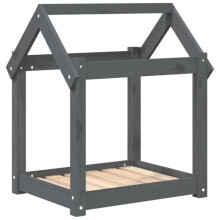Cama para cachorro sofá confortável 61 x 50 x 70 cm madeira de pinho sólida cinza 02_0042736