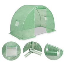 Tenda de estufa para plantas flores vegetais 4,5 m² 300 x 150 x 200 cm verde 02_0044448