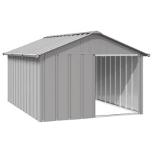Nicho para cachorro 116,5 x 153 x 81,5 cm aço galvanizado cinza 02_0043439