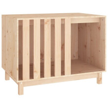 Nicho para cachorro 90 x 60 x 67 cm madeira de pinho maciço marrom 02_0043458