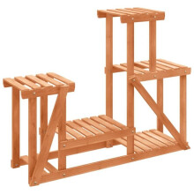 Support à fleurs - HELLOSHOP26 - Bois massif de sapin - 90 x 25 x 73,5 cm - Vintage - 10 kg par étagère