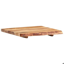 Waschtischplatte - Massives Akazienholz - 58 x 55 cm - Dicke 38 mm - Lackierte Oberfläche - Einzigartig