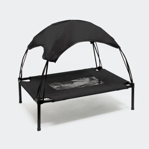 Transat pour animaux - HELLOSHOP26 - Modèle S - Noir - 60 cm - Pliable - Protection soleil