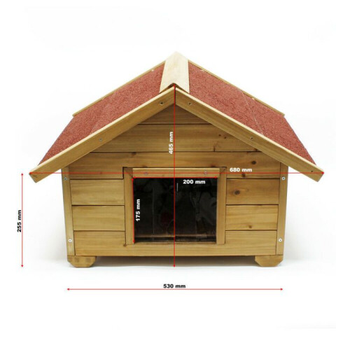 Niche chat avec isolation maisonnette d'extérieur chat robuste bois chat petite 16_0002659 2