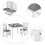 Mesa para crianças com 2 cadeiras branco-cinza 19_0000199 2