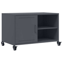 Meuble TV - Acie - Etagère télévision - Anthracite - 68 x 39 x 43,5 cm - Métal