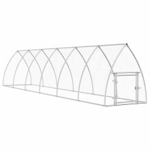 Cage pour poules argenté 600 x 105 x 120 cm acier galvanisé Argent 02_0041672