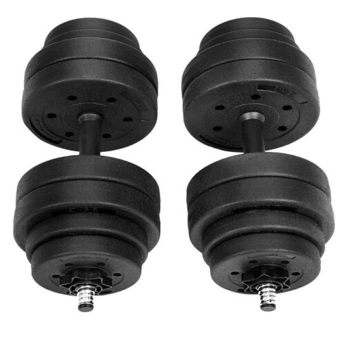 Kit haltères réglables - HELLOSHOP26 - 30 kg - Noir - Musculation - Mixte