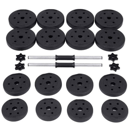 Kit haltères réglables - HELLOSHOP26 - 30 kg - Noir - Musculation - Mixte 1