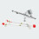 Aerographe professionnel fonction double action / aiguilles 0,2 / 0,3 / 0,5 mm 1