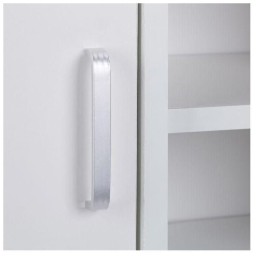 Badmeubel - MDF - Wit - 1 deur - 3 planken - Onderwasbak 1