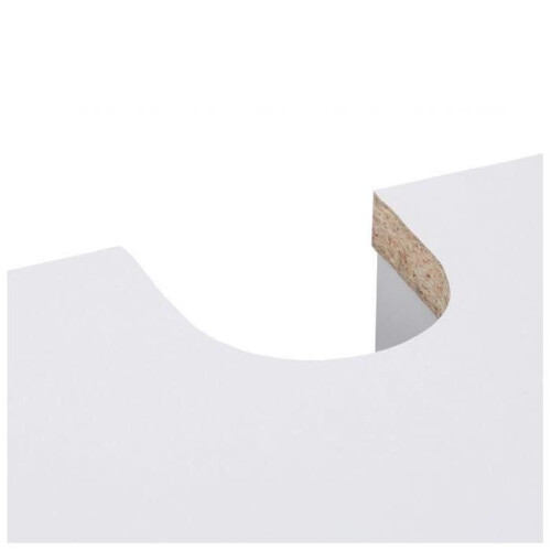 Badmeubel - MDF - Wit - 1 deur - 3 planken - Onderwasbak 2