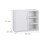 Badmeubel - MDF - Wit - 1 deur - 3 planken - Onderwasbak 1