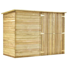 Casa da giardino capanna ripostiglio esterno magazzino attrezzi robusto 232 x 110 x 170 cm Legno di pino