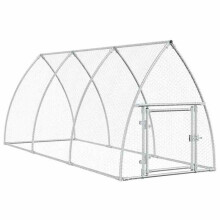 Cage pour poules argenté 300 x 105 x 120 cm acier galvanisé Argent 02_0041668