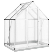 Serre tienda refugio planta flor vegetales con marco base plateado 169 x 114 x 202 cm aluminio Plata 02_0044518