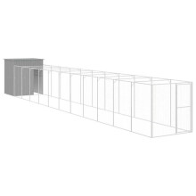 Nicho para cão com corredor claro 165 x 1271 x 181 cm cinza 02_0043496