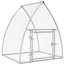 Cage pour poules argenté 100 x 105 x 120 cm acier galvanisé Argent 02_0041665