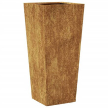 Jardinière - HELLOSHOP26 - Acier corten - 35 x 35 x 75 cm - Marron - Carré
