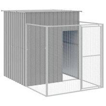 Nicho para cachorro com corredor claro 165 x 251 x 181 cm cinza 02_0043497