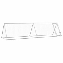 Cage pour poules argenté 400 x 105 x 91 cm acier galvanisé Argent 02_0041671