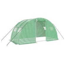 "Tenda de estufas abrigo planta flor legumes com estrutura de aço 8 m² 4 x 2 x 2 m verde 02_0044632"