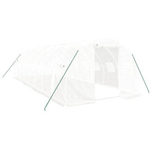 Invernadero tienda refugio planta flor verduras con marco de acero 24 m² 8 x 3 x 2 m blanco 02_0044565