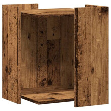 Kattenbakmeubel oud hout bruin 02_0043343