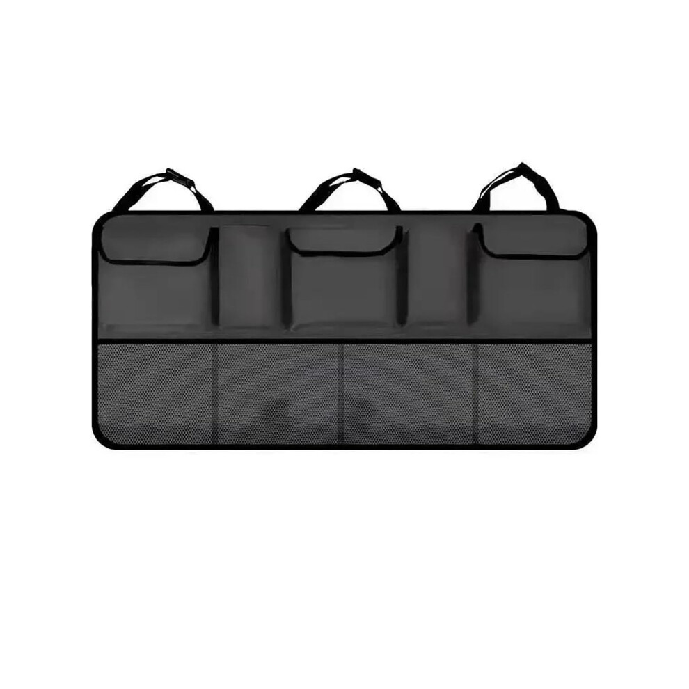 Storage Net Capacity Multi-Use Oxford Automobile Seat Back Organizers Elastic Mesh Universal Trunk Organizer Black 9393856758012