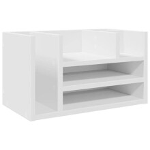 Organizador de armário de escritório 44,5 x 24 x 25 cm madeira de engenharia branca 02_0043566