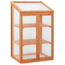 Tenda de proteção para plantas, flores e legumes 60 x 45 x 100 cm, madeira de pinho marrom 02_0044453
