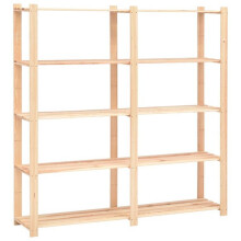 Opslagstelling 5 niveaus 170 x 38 x 170 cm Massief grenen 500 kg beige 02_0045712