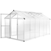 Serre tente abri plant bloem groenten aluminium 362 x 190 x 195 cm 13,41 m³ Transparant 02_0044468