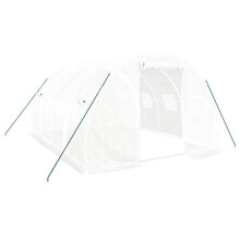 Tenda de estufa abrigo planta flor legumes com estrutura de aço 12 m² 4 x 3 x 2 m branco 02_0044535