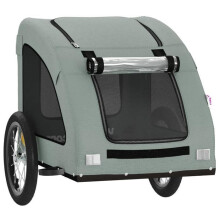 Remorque chariot transport de vélo pour animaux de compagnie gris 02_0044209