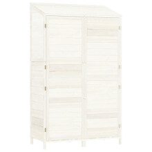 Rimessa da giardino 102 x 52 x 174,5 cm in legno di abete solido bianco 02_0044044
