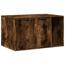 Kattenbak meubel - HELLOSHOP26 - Ingenieurs hout - Bruin - Multifunctioneel - 80x50x45 cm