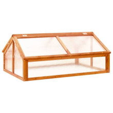 Serre - HELLOSHOP26 - 114 x 80 x 50 cm - Massief vurenhout - Bruin - Beschermt de planten
