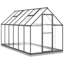 Serre tent afdak plant bloem groenten met basisframe 334 x 169 x 202 cm aluminium antraciet 02_0044503