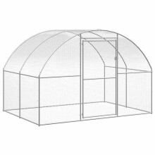 Hühnerstall - HELLOSHOP26 - 3 x 2 x 2 m - Verzinkter Stahl - Außengebrauch - Grau