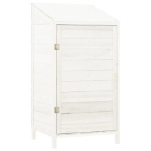 Cobertizo de jardín - HELLOSHOP26 - 55 x 52 x 112 cm - Madera maciza de abeto - Color blanco - Estructura robusta