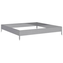 Jardinière bac lit surélevé plantes fleurs terrasse jardin de jardin 100 x 100 x 18,5 cm acier inoxydable Argent 02_0039260