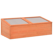 Serre tent onderkomen plant bloem groenten hout 100 x 50 x 34 cm bruin 02_0044650